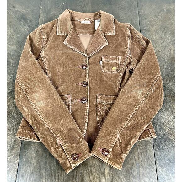 Levi’s Juniors Girls Brown Button Up Corduroy Jacket Blazer Size Large - Picture 9 of 13
